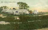 military; camp; stobs; ordnance depot; tents; marquee