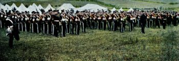On Parade. Royal Scots Fusiliers. Stobs Camp.