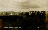 church; service; 1915; soldiers; bell tents; stobs;