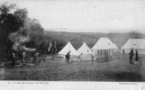 camp kitchen; cooking; cooks; smoke; bell tents; chimneys; valentines series