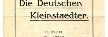Theatre: Die Deutschen Kleinstaedter