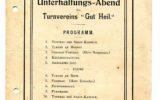 gymnastic evening; entertainment; good health; turnvereins