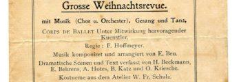 Weihnachtsrevue, 1915 “Hallo Stobs!!”