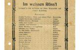 theatre; white horse inn; otto blumenthal; comedy; handwritten;